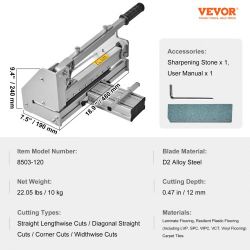 Floor Cutter 13 inch, Cuts Vinyl Plank, Laminate, Engineered Hardwood, Siding, 0.47in Cutting Depth Effortless And Easy Cutting, Vinyl Plank Cutter fo