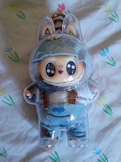 Collectible Plush Doll in Clear Acrylic Case