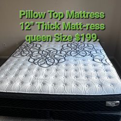๐ชqueen Size Pillow Top Mattress 12" Thick