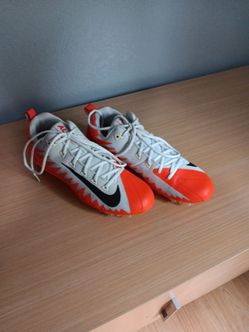 Nike Football Cleats Orange and White