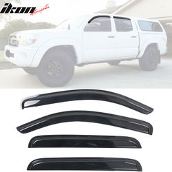 Fits 2005-2015 Toyota Tacoma Double Cab Window Visor Acrylic Sun Rain Deflector 4Pc