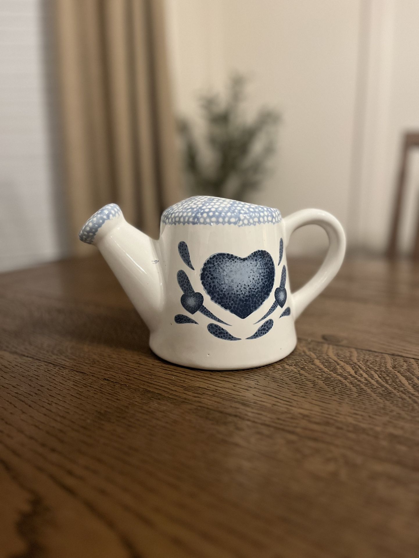 Vintage Corelli Blue Heart Watering Can 
