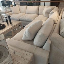 Elyza L Shaped Modular Oversize Cloud Sectional Couch Set Feather Filled Family Couch Only $39 Down Payment 👉 PLEASE ASK FOR JON GREEN WHEN YOU ARRIV