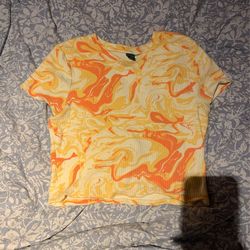 Orange Psychedelic Croptop