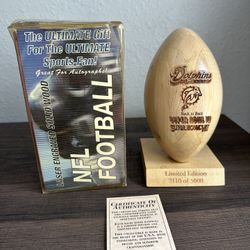 Limited Edition: Miami Dolphins Wooden Football