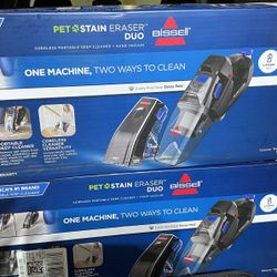 BISSELL Pet Hand Vacuum Cleaner Stain Erase Duo Cordless Portable Deep Clean Model 3706