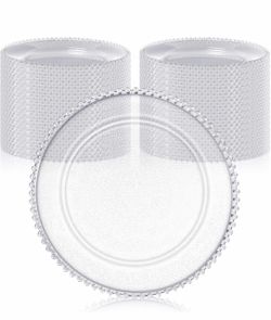 Beaded Acrylic Charger Plates