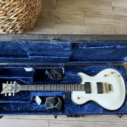 Schecter Hellraiser Solo6 In Pearl White With Mother Of Pearl Inlay
