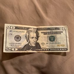 $20 Bill Whit Birthday note 10/30/1948