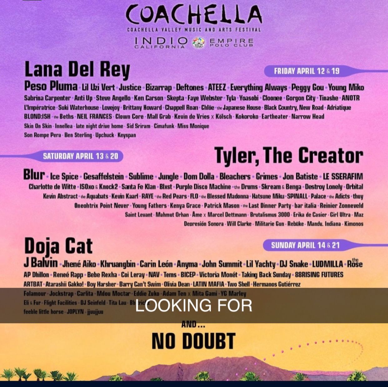 Coachella Weekend 2 Sunday Tickets
