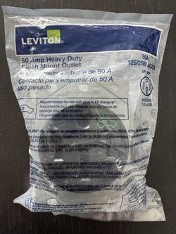 Leviton 50 Amp 125/250 Volt EV Power Outlet / Receptacle NEMA 14-50R