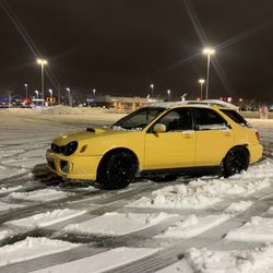 Sonic Yellow Subaru WRX Bugeye 