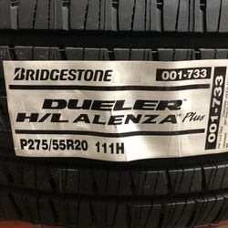Brand New Tires (1) Bridgestone Dueler H/L Alenza Plus (275/55R20) (Single) ($152)