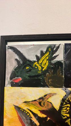 dinosaur canvas painting