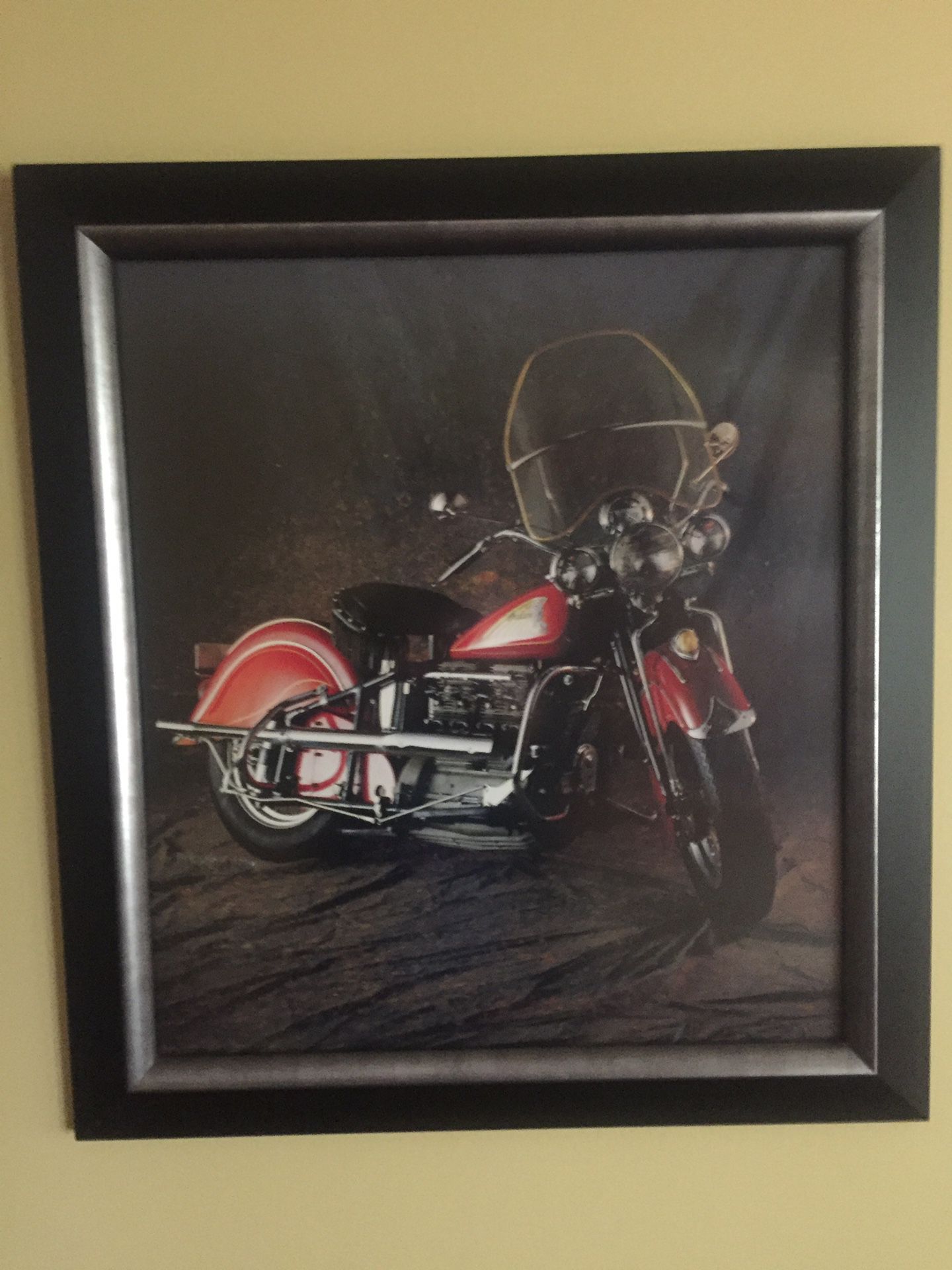 PRICE DROP Motorcycle framed art