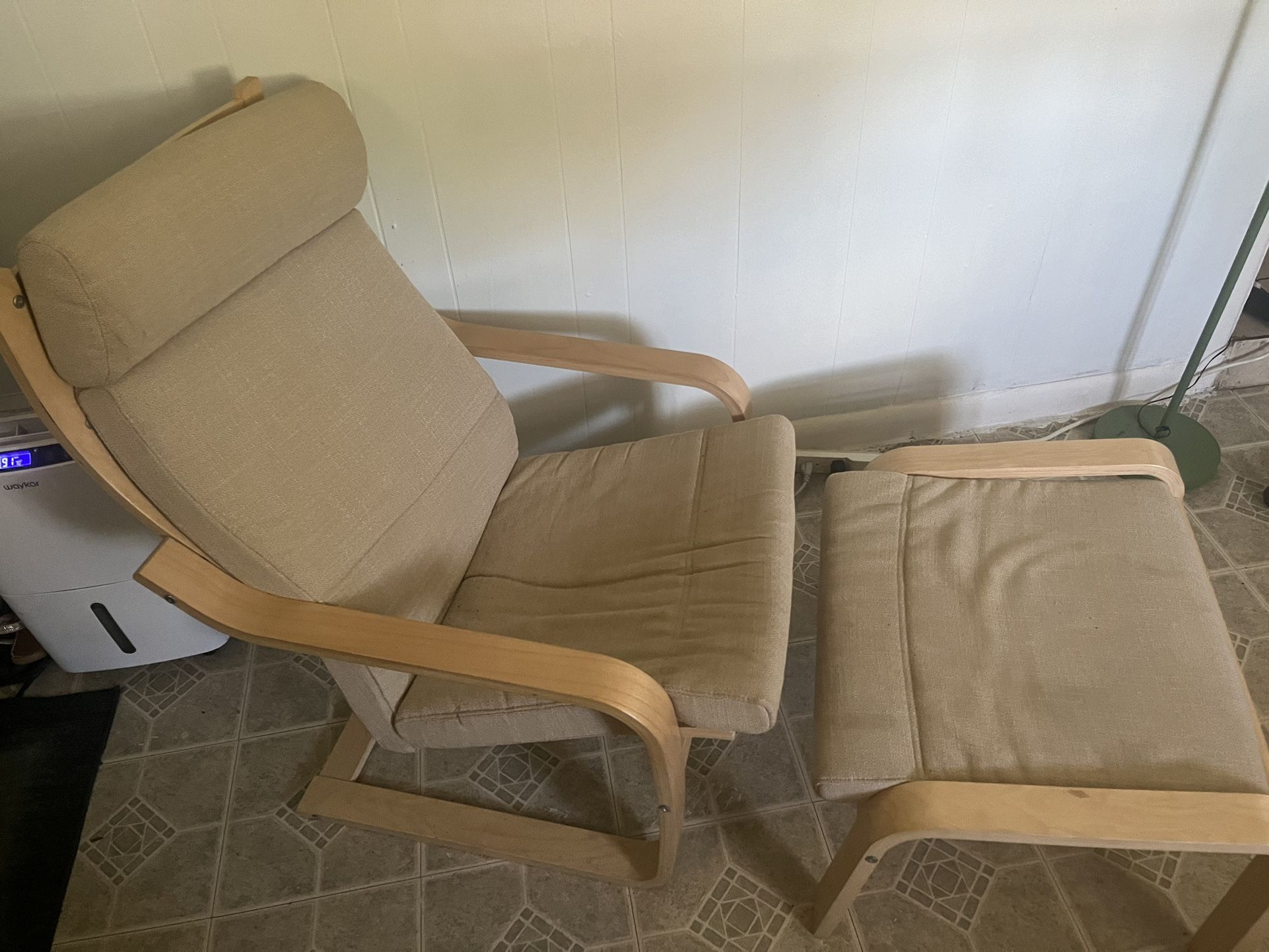 IKEA Chair With Ottoman