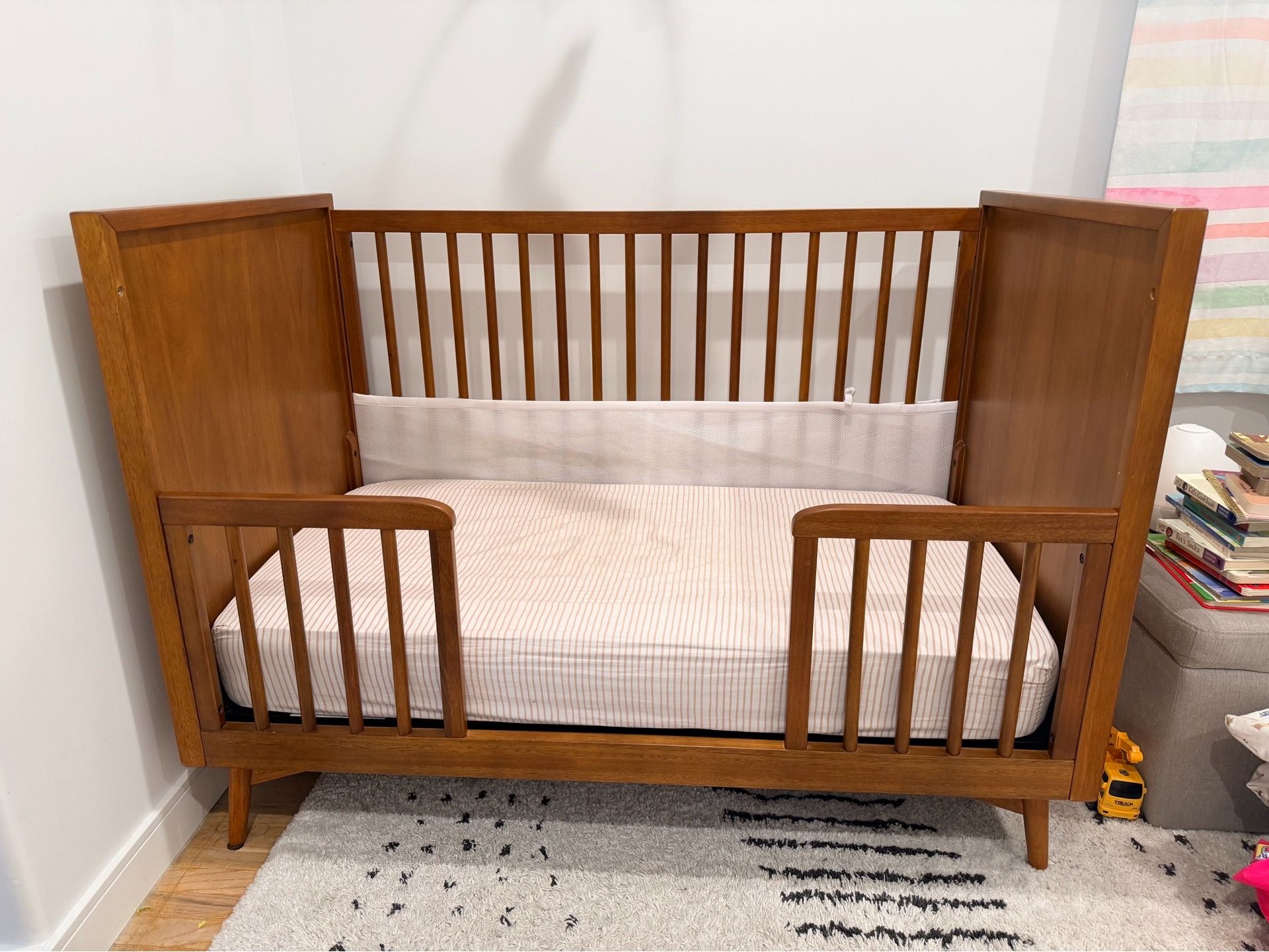 Convertible crib/toddler bed (West Elm)