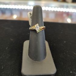 14k Diamond Ring,Sz 5
