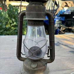 Antique Dietz Jr. Purple Glass Magnifier Lantern