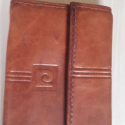 Vintage leather brown key holder oh, Pierre Cardin