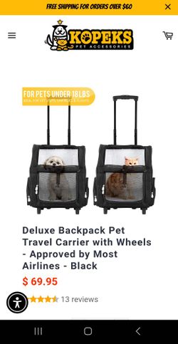 Kopeks Pet Carrier With Wheels