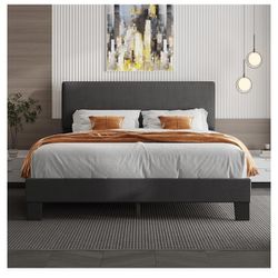 New Linen Light Grey Queen Bed Frame