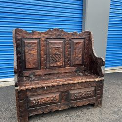 Antique Carved Bench