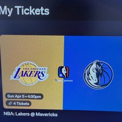 4 Lakers vs Mavericks COSM Tikets