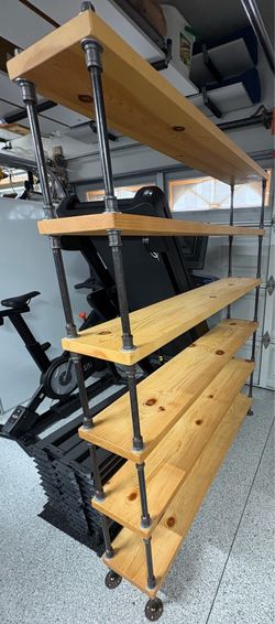 Bookshelf, 75”H x 60”W x 12”D, great condition