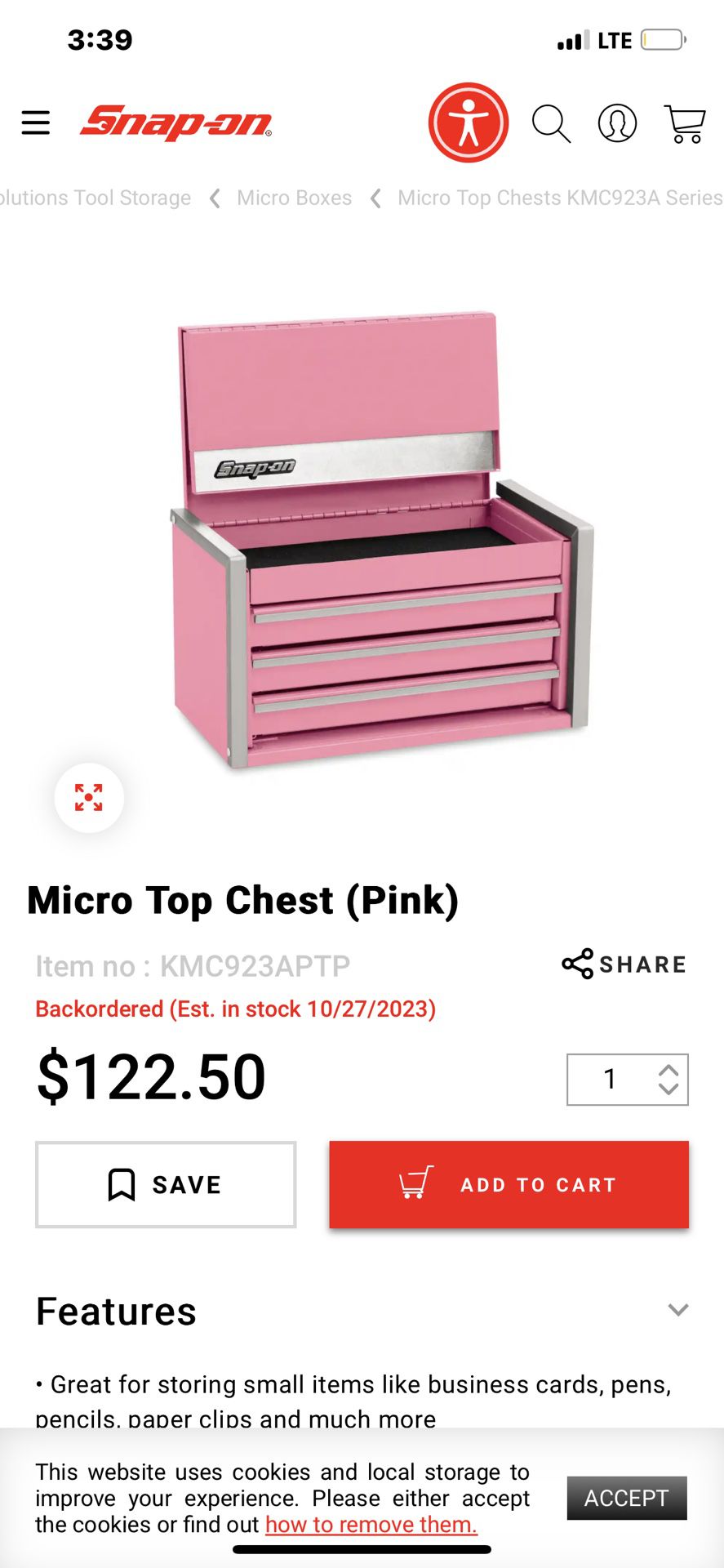 Micro Top Chest (Pink), KMC923APTP
