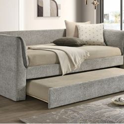 Brand New Grey Twin Size Daybed w Trundle Bed