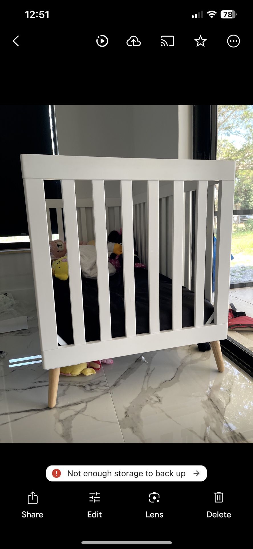 Baby Crib + Mattress 85$