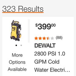 Dewalt  Pressure Washer  Asking $255