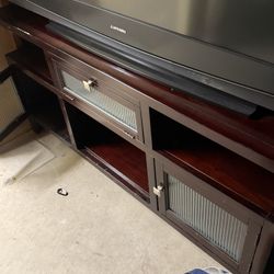 Modern Wood Entertainment Center – 60” x 30” x 20.5”