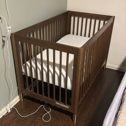 Babyletto Lolly 3-in-1 Convertible Crib + Mattress - Like New! 