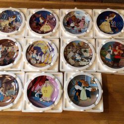 Walt Disney Cinderella And Beauty And The Beast Complete Collector Plates