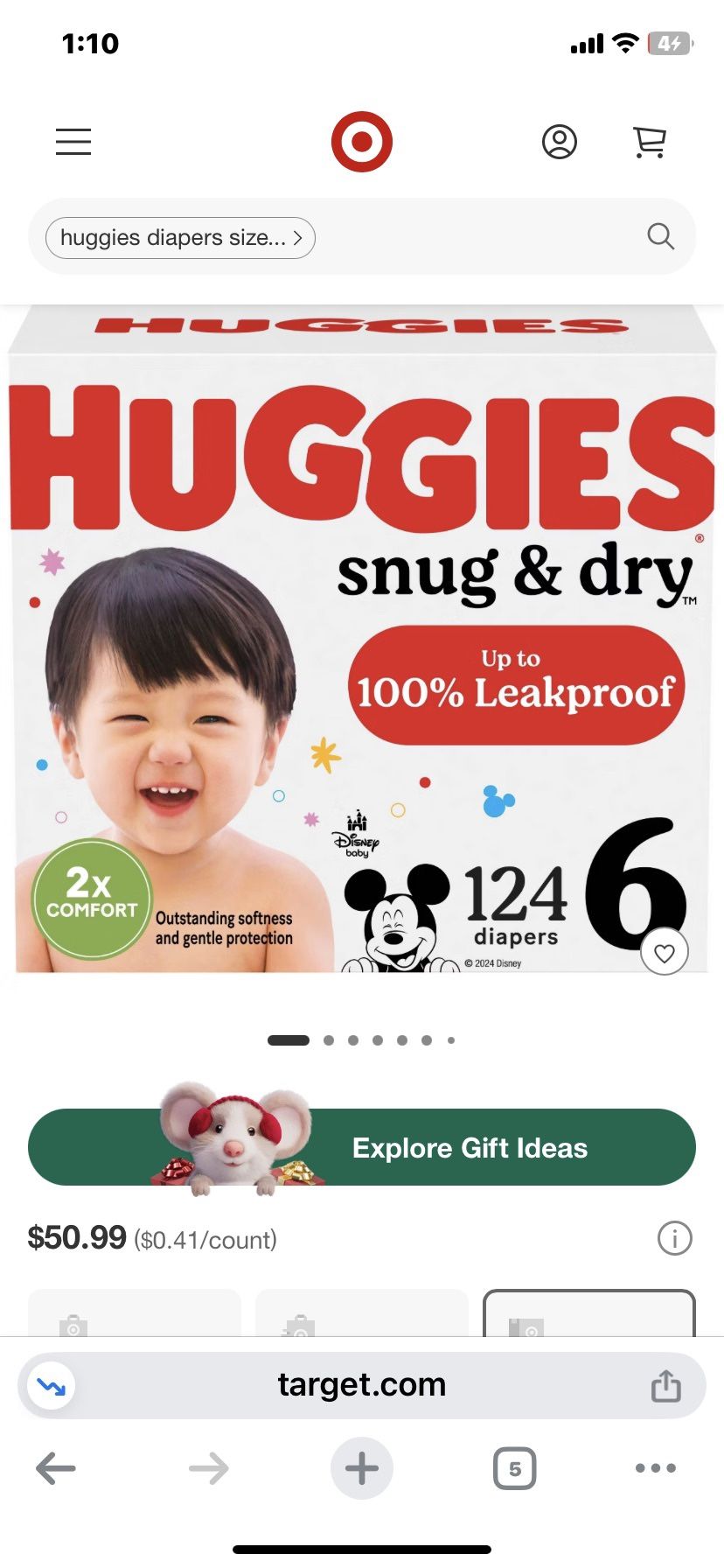 Huggies Diapers Size 6