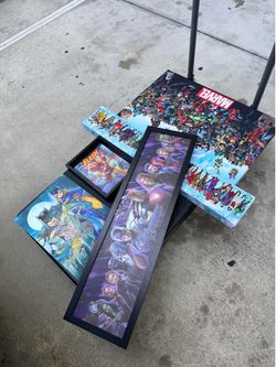 Marvel & DC Superhero Wall Art Bundle (Framed Prints & Canvas Lot)