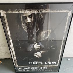Sheryl Crow autographed concert poster 36”X24”