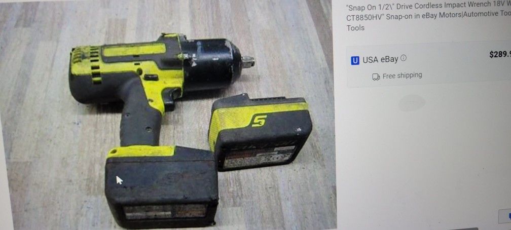 SNAP ON CORDLESS IMPACT 1/2 INCH DRIVE
