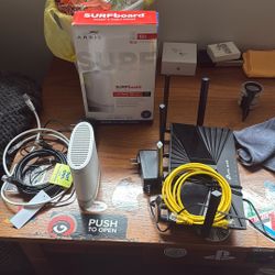Tp Link Wi-Fi 6E Router And Arris S33 Modem