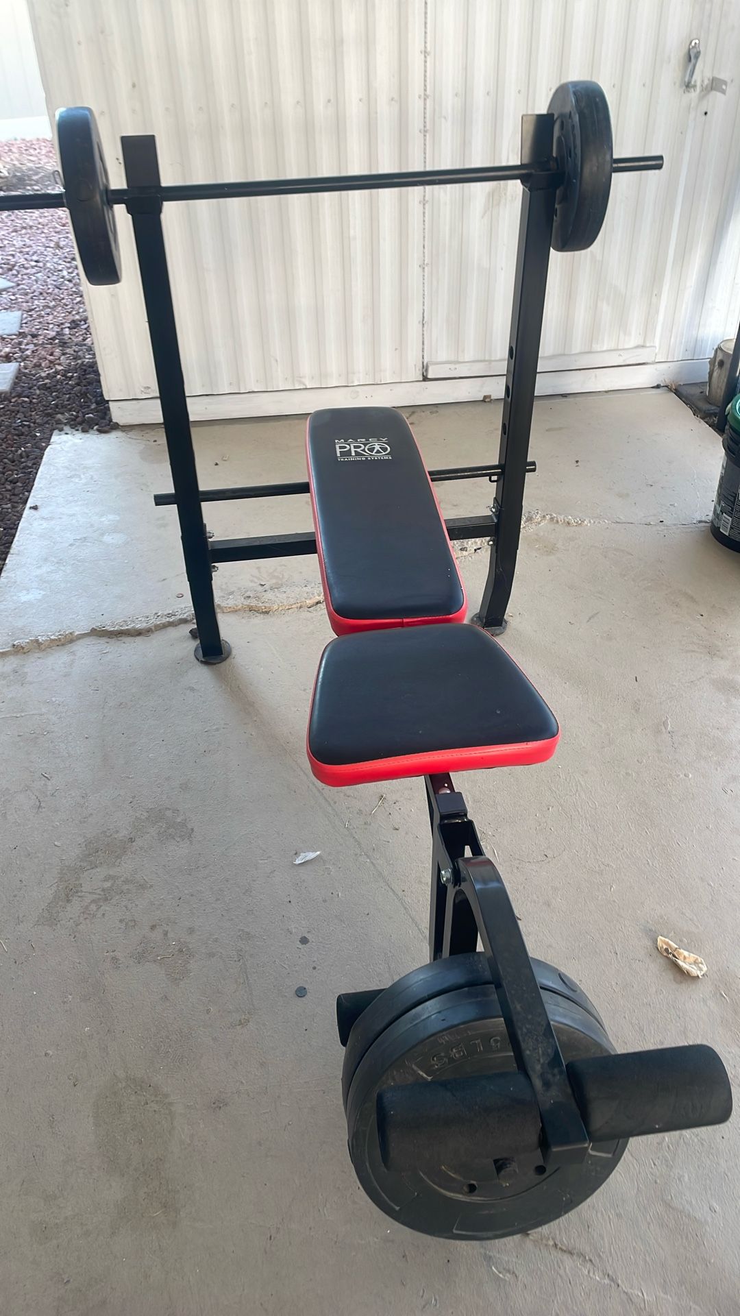 Weight bench and weights