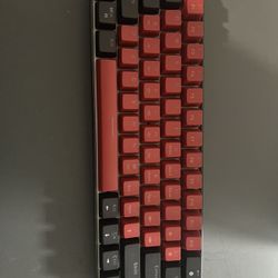 60% Rgb Red And Black Gaming Keyboard.