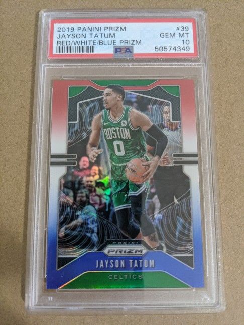 2019 Panini Prizm Jayson Tatum Red/White/Blue PSA 10!