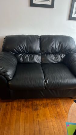 Two Black Sofas