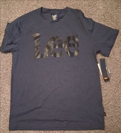 Lee Logo Graphic T-Shirt Navy Blue size M