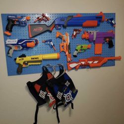 Nerf Gun Rack (guns not included)