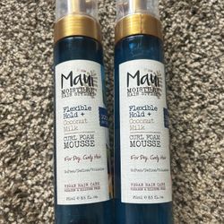 2 X New Maui Moisture hair styling mouse 
