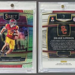 2022 Panini Select Draft Picks - Drake London - Dragon Scale Prizm