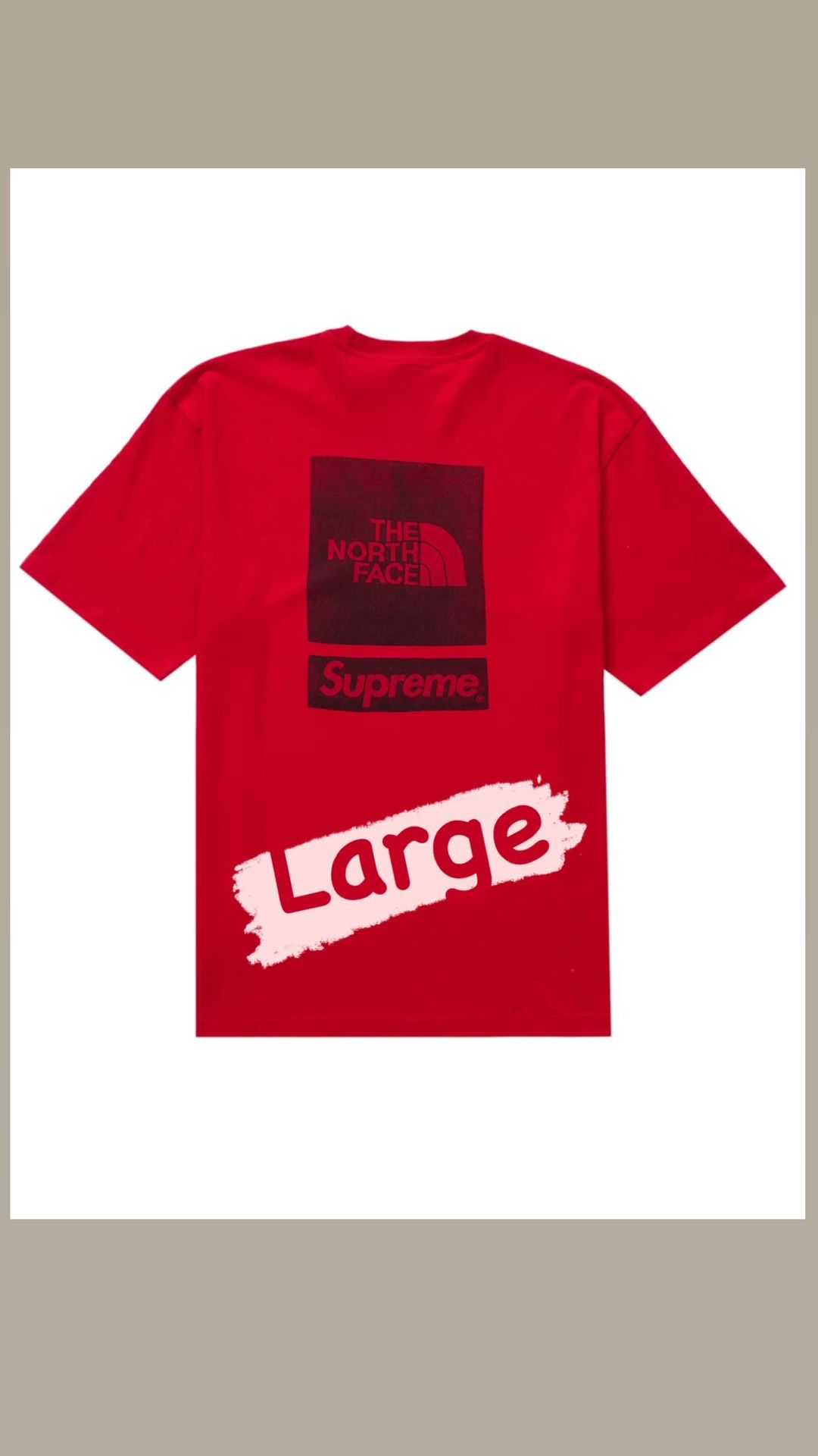 Supreme The North Face S/S Top Tee Red Size Large